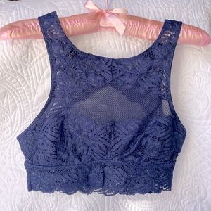 aerie Lace Bralette Sz M Navy